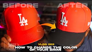 HOW TO CUSTOMIZE YOUR FITTED HAT  CHANGE BRIM COLOR [upl. by Annayoj]