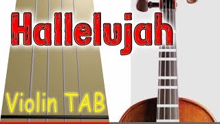 Hallelujah  Violin  Play Along Tab Tutorial [upl. by Amihc231]