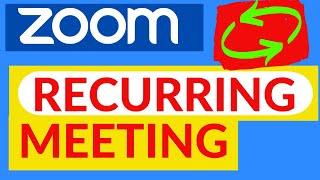 How to Set Up A RECURRING MEETING in ZOOM [upl. by Sharon90]