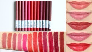 Maybelline SuperStay Ink Crayon Lipstick  Lip Swatches  Review [upl. by Dnalro363]