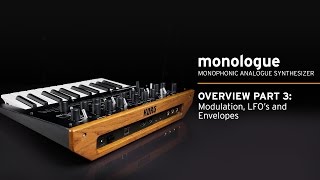 Korg monologue Video Overview Part 3 Modulation LFO Envelope [upl. by Iroc329]