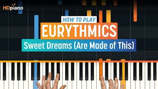 Piano Lesson for quotSweet Dreams Are Made of Thisquot by Eurythmics  HDpiano Part 1 [upl. by Chantalle]