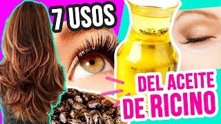 7 USOS del aceite de RICINO para PELO UÑAS Y ¡QUITAR ACNÉ [upl. by Emmey467]