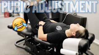 Chiropractor Cracks The Pubic Bone Full Body Adjustments [upl. by Katt]