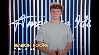 American Idol Benson Boone from Monroe WA sings his way onto premiere [upl. by Roselani]