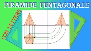 Proiezione Ortogonale di una Piramide Pentagonale [upl. by Nais948]