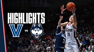 HIGHLIGHTS  10 UConn Womens Basketball vs Villanova [upl. by Suoirrad342]