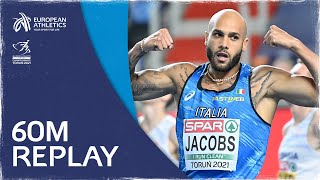 Mens 60m Final  Torun 2021 [upl. by Eecal]