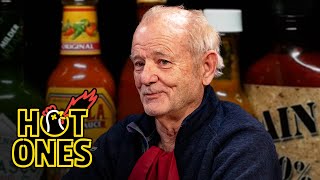 Bill Murray Doesn’t Flinch While Eating Spicy Wings  Hot Ones [upl. by Anna-Maria]