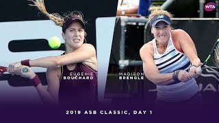 Eugenie Bouchard vs Madison Brengle  2019 ASB Classic Day 1  WTA Highlights [upl. by Aizek]