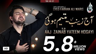 Farhan Ali Waris  Aj Zainab Yateem Ho Gai  Noha  2019 [upl. by Kcirddet]