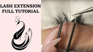 Eyelash Extensions 101  Full Tutorial on Application [upl. by Nodnol]