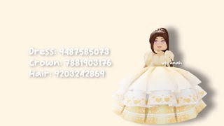 Bloxburg Princess Outfit Codes [upl. by Nhepets]