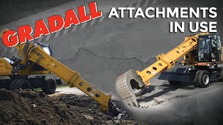 Attachments in Use on Gradall Excavators [upl. by Ojyma]