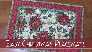 EASY Christmas Placemats Tutorial  From Start to Finish [upl. by Rexferd323]