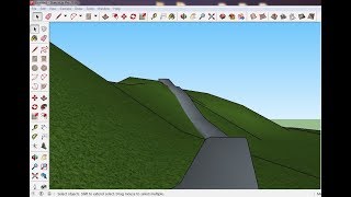 SketchUp  How to make the road on terrain without plugins [upl. by Meadow]