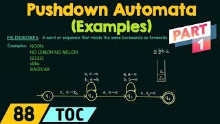 Pushdown Automata Example  Even Palindrome Part 1 [upl. by Oria230]