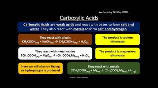 OCR A 613 Carboxylic Acids and Esters REVISION [upl. by Mcnalley]