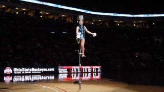 The Red Panda Acrobat Flips 5 Bowls on to Her Head 1080p [upl. by Conway31]