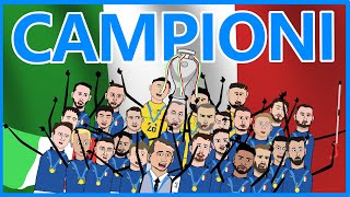 UEFA EURO 2020  LITALIA È CAMPIONE DEUROPA  PARODIA CARTOON  Parte 2 [upl. by Nwahsor286]