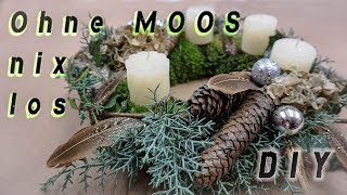 Weihnachtsdeko🌿 DIY  Ohne MOOS nix los Adventskranz selber machen [upl. by Ahsinrats]