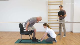 Prosthetic gait training  Sitting down amp standing up  Ottobock [upl. by Marshall]