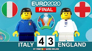 Euro 2020 Final  Italy vs England 43 11 All Goals amp Highlights Italia Inghilterra Lego Football [upl. by Elreath]