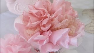 Beautiful and Easy Singed Melted Fabric Flower Tutorial [upl. by Mitchiner910]