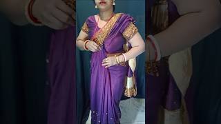 Saree draping saree porar style Short  Yt Short video  viral  trending [upl. by Nobie912]