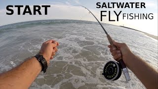 How to START Saltwater Fly Fishing  A INTRODUCTION  Tackle for Surf Pier amp Rock [upl. by Isayg]