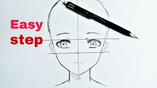 How to Draw Anime  Head and Face Basic Anatomy Drawing [upl. by Mogerly]