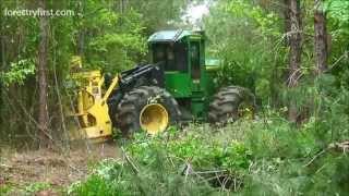 2013 John Deere 843K Fellerbuncher at Forestry First 050213 [upl. by Anialram]