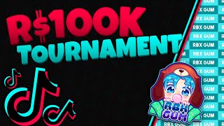 RBXGUM 100K ROBUX TOURNAMENT TIKTOK january [upl. by Petra198]