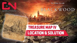 ESO Blackwood Treasure Map 4 Location amp Solution [upl. by Li]