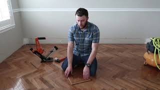 How to Install Herringbone Hardwood Floors [upl. by Gottlieb]