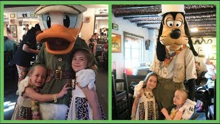 TUSKER HOUSE CHARACTER BREAKFAST AT ANIMAL KINGDOM  beingmommywithstyle [upl. by Rudiger280]