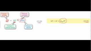 Enthalpy change in relation to internal energy change [upl. by Guillermo]