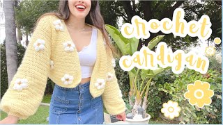 Crochet Cardigan  Crochet Sweater Tutorial [upl. by Yessydo477]