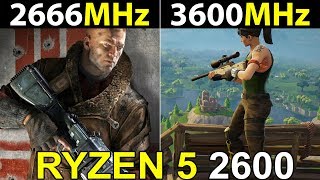 2666MHz vs 3600MHz RAM Test in 8 Games  Ryzen 5 2600 [upl. by Alliuqet]