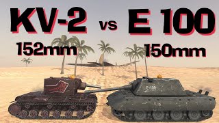 WOT Blitz Can KV2 152mm Derp Kill a E 100 [upl. by Kenon606]