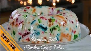 Rainbow Jello  Cathedral Window Recipe [upl. by Larrabee]