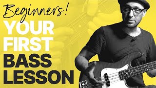 Beginner Bass Lesson Your Very First Steps [upl. by Rodney]