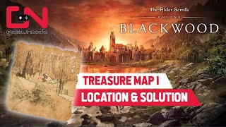 ESO Blackwood Treasure Map 1 Location amp Solution [upl. by Sida]