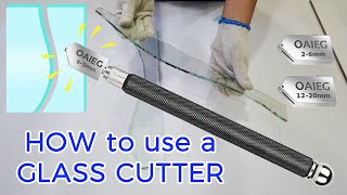 How to use OAIEGSDGlass Cutter Glass Cutting cut curve lines [upl. by Oirevas]