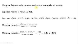 Federal Income Tax Calculating Average and Marginal Tax Rates [upl. by Leyameg]