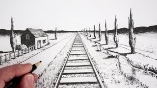 How To Draw Using 1Point Perspective [upl. by Adarbil]