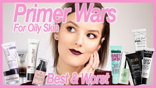 The Best amp Worst Primers  Primer Wars Finale  Oily Skin Drugstore Edition [upl. by Melburn]