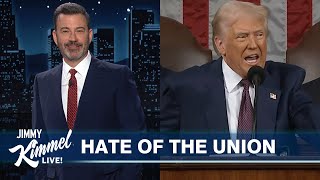 Jimmy Kimmel Reacts to Donald Trump’s Address to Congress [upl. by Pahl113]