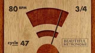 80 BPM 34 Wood Metronome HD [upl. by Jim]