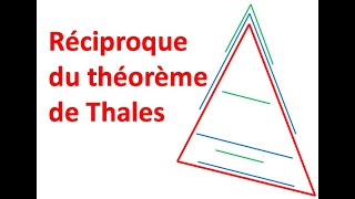 Réciproque du théorème de Thales [upl. by Nnayllehs]